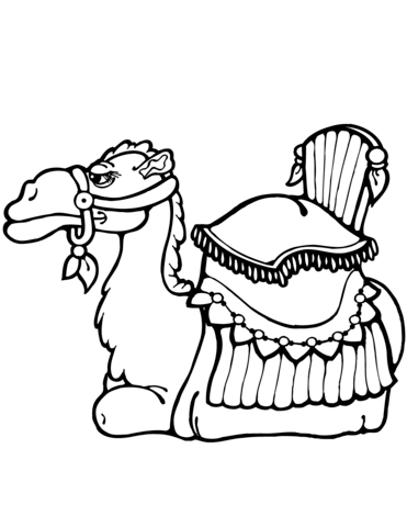 Camel Laying Down Coloring Page